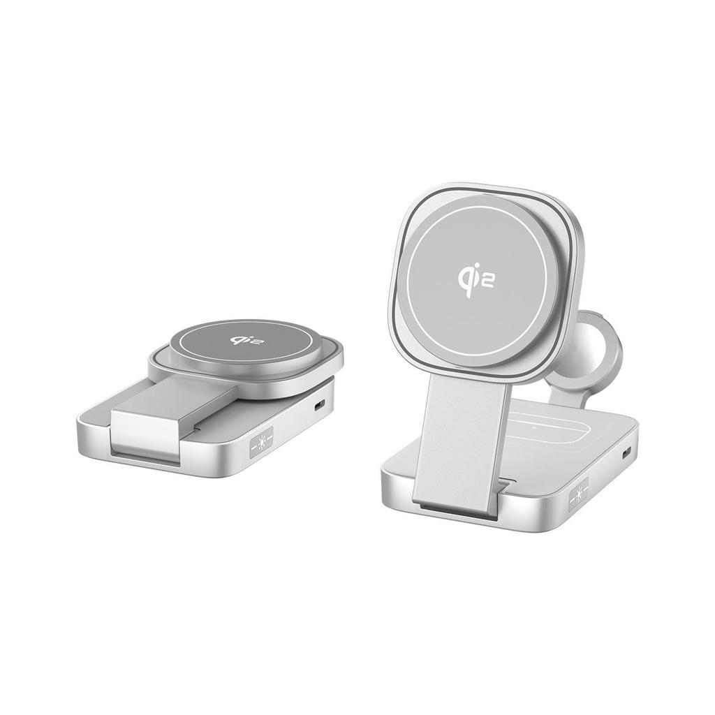 Мощное 3-в-1 беспроводное зарядное устройство Qi2 MagSafe для телефонов Apple