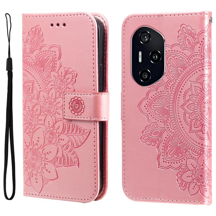 Seven-petal Flowers Embossing Leather Phone Case