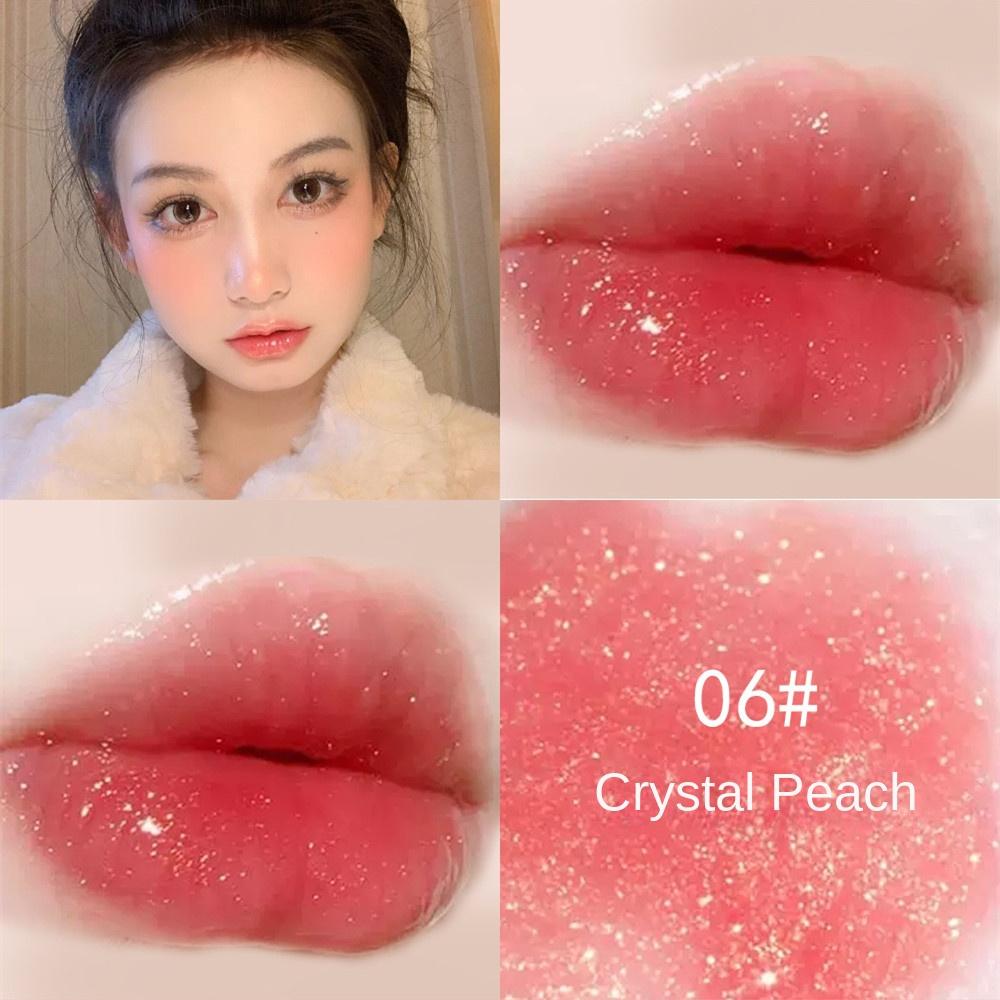 Dudu Lip Gloss Colorless Transparent Lip Gloss Bright Crystal Lip Gloss Glass Lips Fine Glittering Pearl Light Band Shiny Jelly