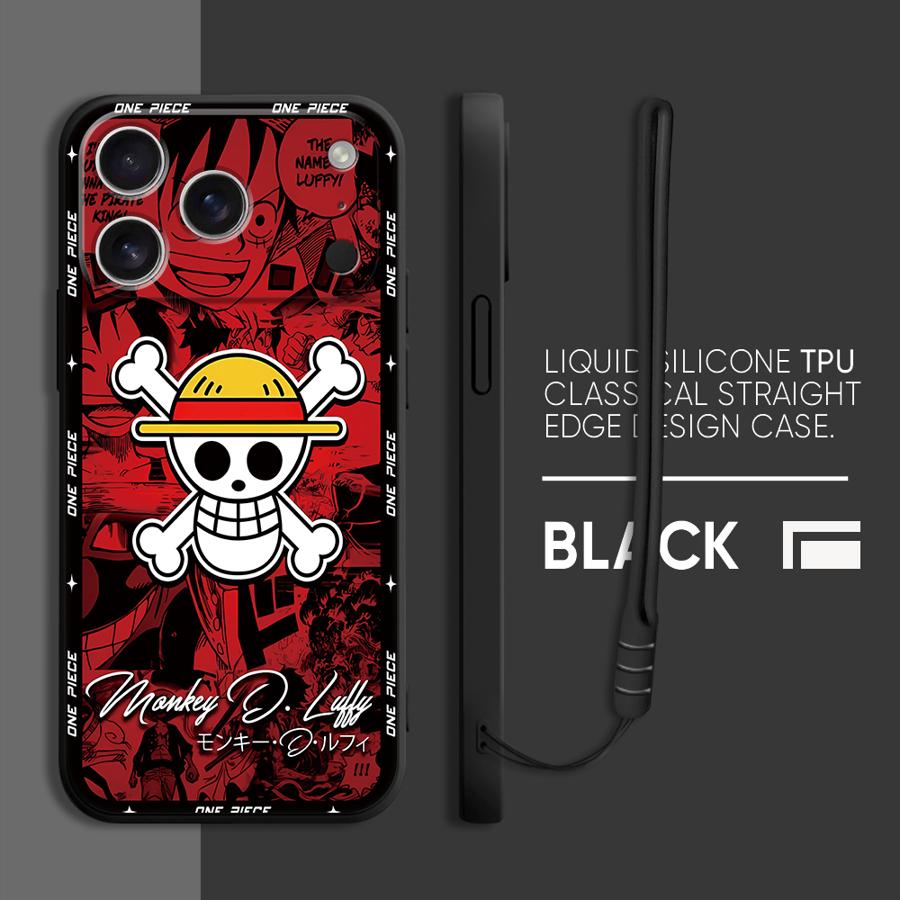 Чехол-бампер One Piece Красный Зеленый Крутой для Apple iPhone 17 Pro Max 15 Air 13 Mini 7 8 11 XS XR 12 Plus 16
