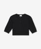 Saint Laurent Wool Crop Half Sleeve Cardigan - Black / 818026Y76Yj1000