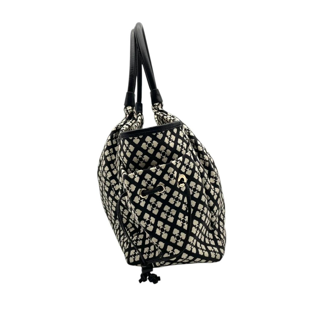 Used Kate Spade Tote Bag Classic Spade Classic Spade StevieTote Bag black/white canvas/leather Women