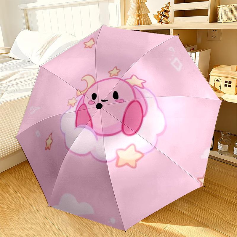 Pink pika Pattern Umbrella 8-Frame for Travel, camping, Casual Lightweight Portable Umbrella, Essential for every family Holidays Gift