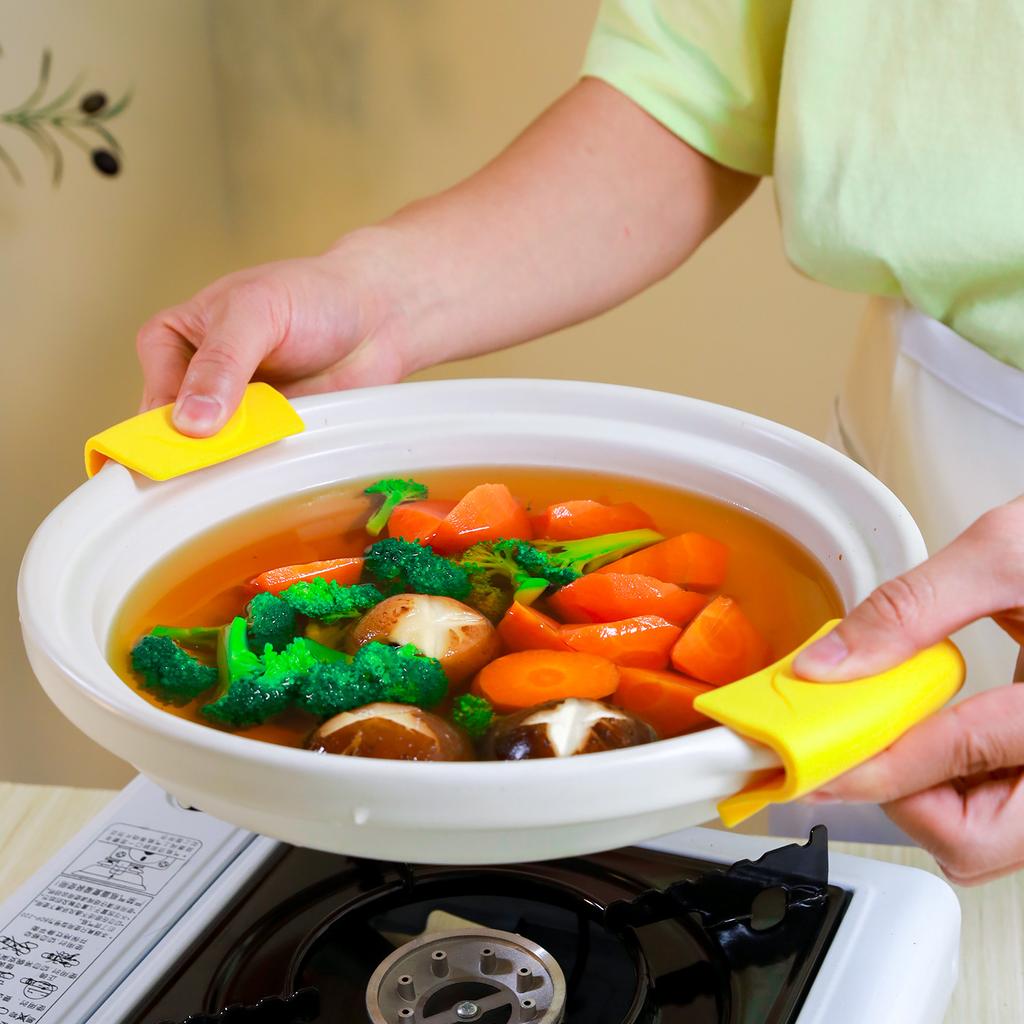 1 пара силиконовых зажимов для ушей, креативный зажим, чугунная ручка для микроволновой печи, изоляционный зажим для рук, набор ушей для горшка