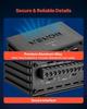 Car Audio Amplifier, 4-Channel Bridgeable Car Amplifier, Multichannel Class D Stereo Amp, Max. 4 x 110W at 4 Ohms / 4 x 160W at 2 Ohms, High Output,