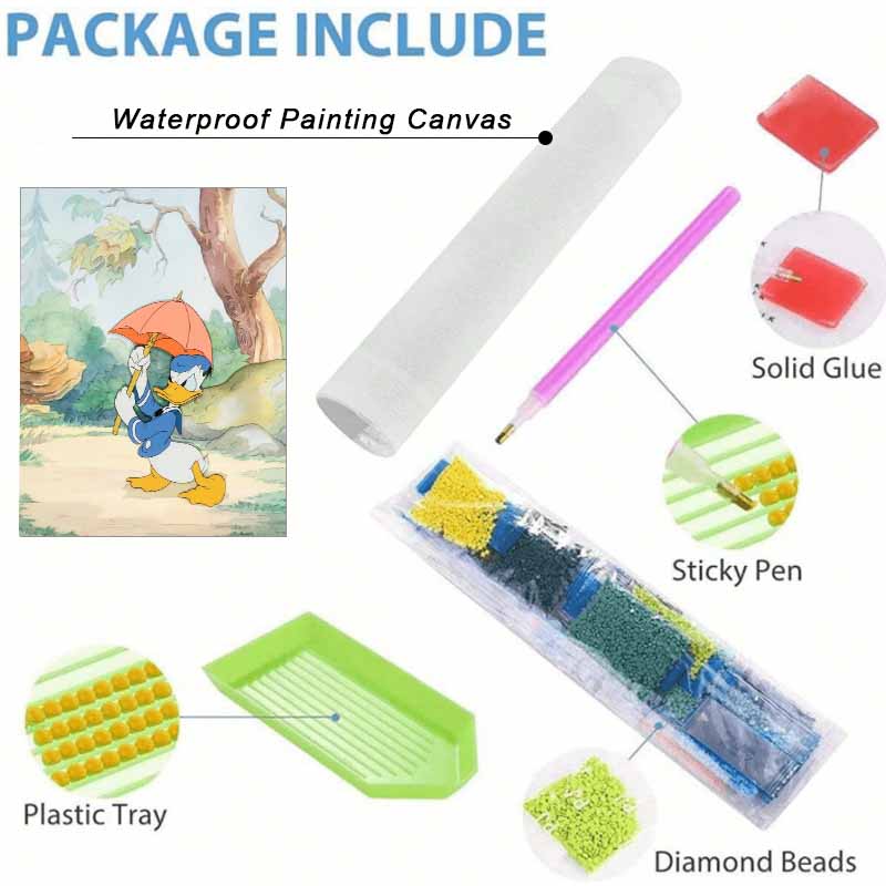 Disney Diamond Painting Kit Donald Duck Umbrella 5D Diamond Art Home Decor Creative Handmade Gift