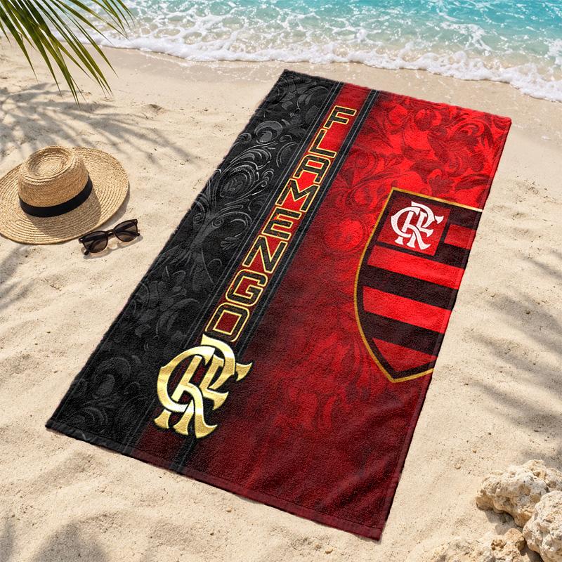 Пляжное полотенце из микрофибры CR Flamengo, быстросохнущее, без песка, легкое, для путешествий, плавания, кемпинга