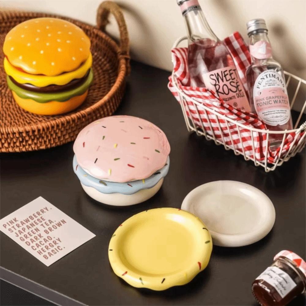 Food-grade Glaze Cute Seasoning Dish Stackable Creative Snack Tray Birthday Celebration