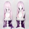 Citlali Cosplay Wig Game Pink Purple Gradient Long Straight Heat Resistant Synthetic Hair Halloween Party Wigs + Wig Cap