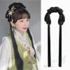 Синтетическая повязка на голову Hanfu в древнем стиле, плетеная повязка на голову, интегрированная повязка на голову, парик для женщин, кусок волос в китайском стиле, антикварное моделирование, аксессуары для парика для косплея