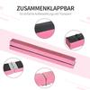 Foldable Balance Beam, Non-Slip, Suede Cover, Sturdy Wood, 210 x 10 x 6.5 cm, Pink