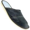 Men's Leather, Gray Covered Slippers with a Contoured Insole 41