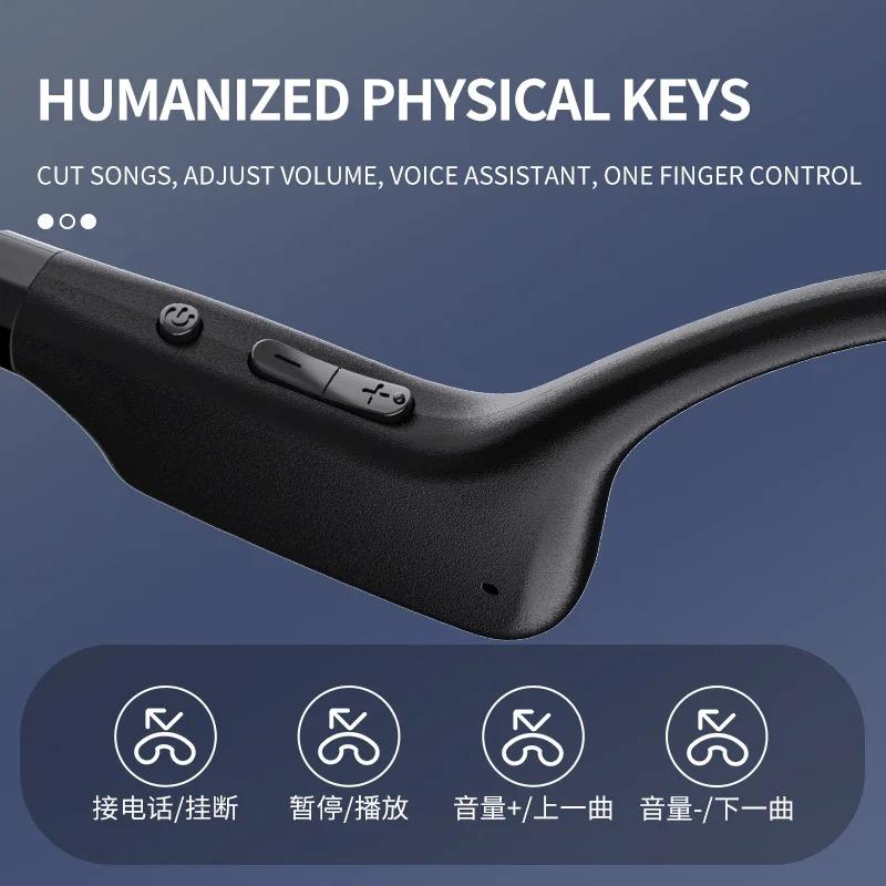 Sports Bluetooth Headphones Waterproof Wireless Earbuds with Microphone Ear-hook TWS Bass HIFI Stereo MP3 SD Card Support