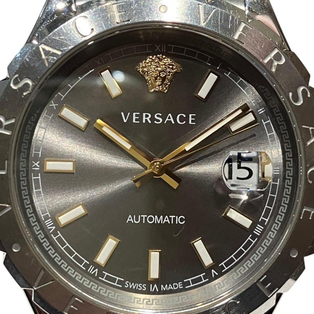 Used Versace VERSACE watch total weight approx. 144.4g SS SS automatic winding gray dial men's