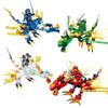 4 Style Phantom Ninja Dragon Building Blocks Mini Figures Bricks Kit Classic Movie Model Kids Toys Boys For Children