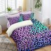 Purple Cheetah Wild Leopard Bedding Set  Animal Duvet Cover Set Bedroom Decor 1Pc* Duvet Cover+2Pcs Pillowcases