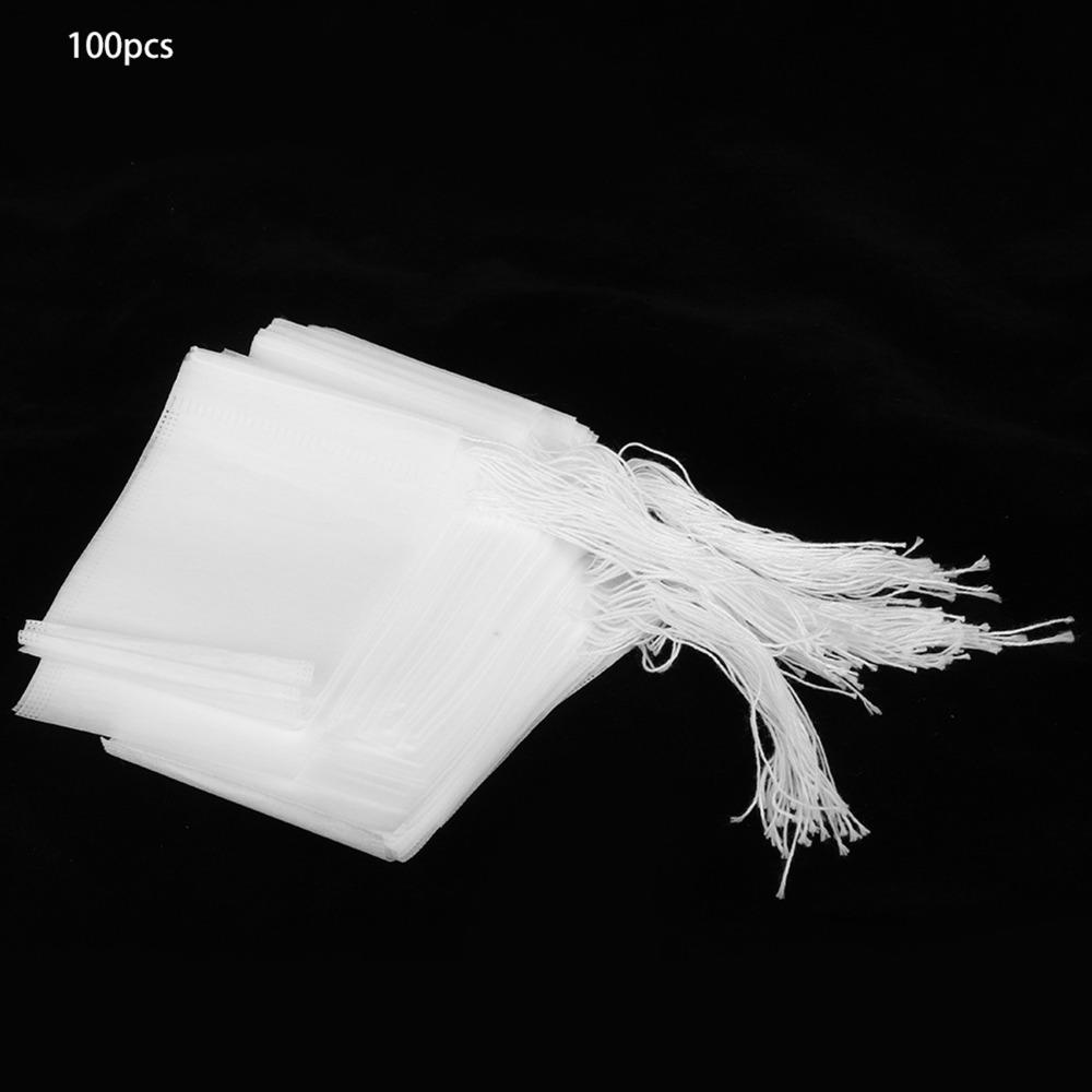 100Pcs Set Disposable Tea Filter Bags Corn Fiber Tea Strainer Tea Bags Loose Leaf Tea