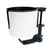 Stylish and Simple 2-in-1 Drink Holder with Clamp, Cup Holder, and Storage Hook for Headphones, Swivel Hook, White