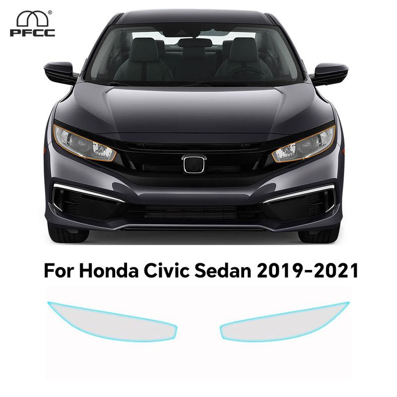 For Honda Civic Sedan - Headlight Rearview TPU Anti-scratch Protection Film Pre-cut Clear PPF Resistant Invisible Cover