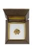 Schnauzer I - Dog brooch in decorative box, elegant gold-plated pin, Art-Dog brand jacket pin