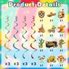 Fiesta Party Decorations, Kaluofan 24PCS Fiesta Decorations, Mexican Theme Decorations Hanging Swirls Supplies for Mexican Birthday Party Mexican