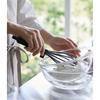 Yamazaki Silicone Handle Whisk Black 6363, 6 x 6 x 29.5 cm, Tower Series