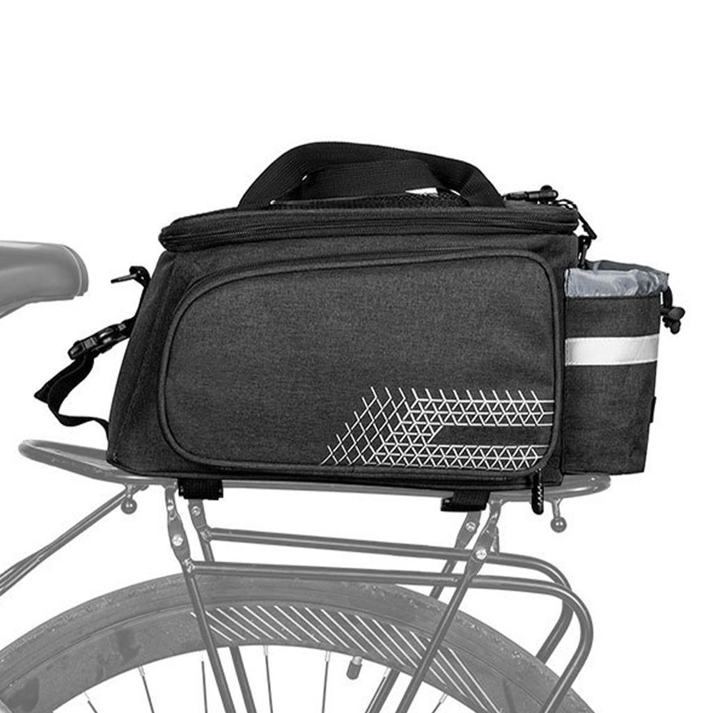 Bike Saddle Bag Rear Bike Rack Bag for Bike 17L Large Capacity Combines Hand-carry Shoulder-sling and Bike Mounting Capabilities