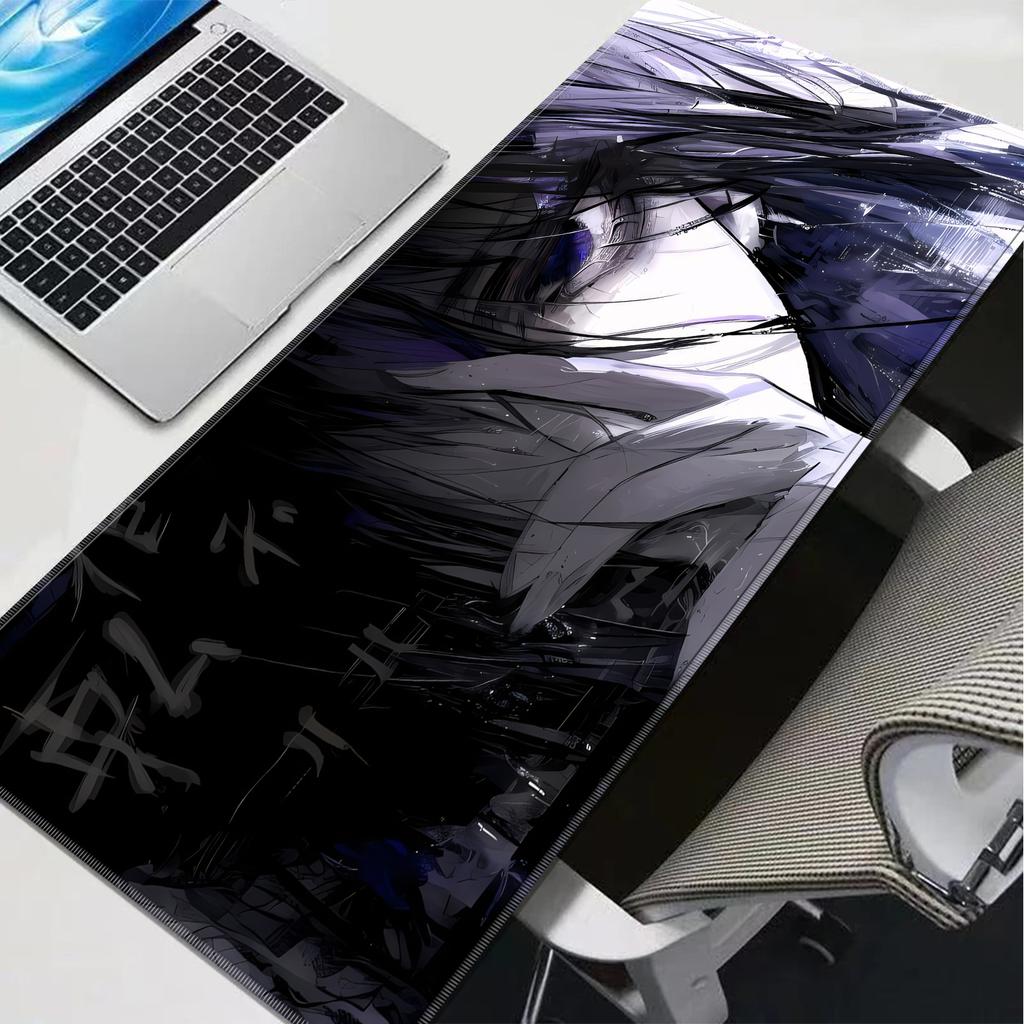 Aesthetic Girl Mouse Pad Large NonSlip Gaming Desk Mat Laptop Keyboard Tray Office Pc ESports Gamer Black