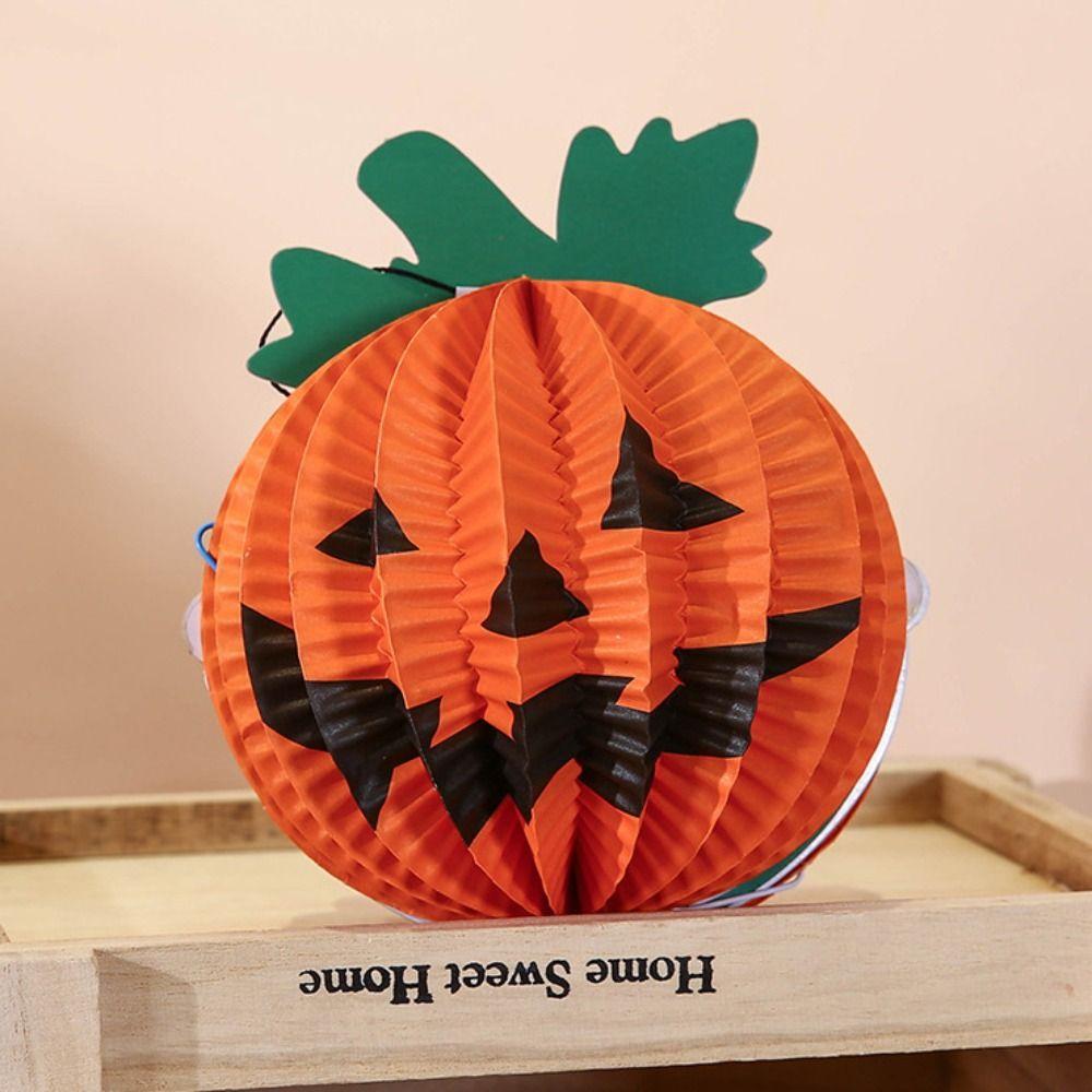 Bat Halloween Party Prop Spider Pumpkin Lantern Festive Halloween Paper Pendant  Kids Gift