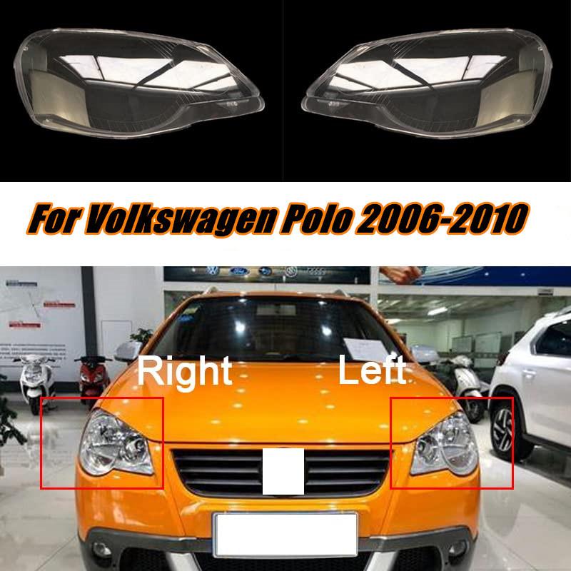 Для VW Polo 9N 2006-2010 Крышка линзы фары автомобиля Прозрачная крышка Рассеиватель Фара Корпус фары Автоаксессуары