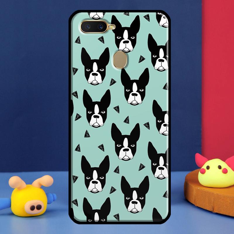 Чехол для телефона Oppo A54 A57 S A78 A58 A98 A5 A9 A91 A15 A16 A17 A52 A72 A76 A96 A74 A94 A77 с изображением собаки Бостон-терьер