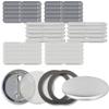 Chandini Badge Parts, 58mm, 200 Pieces with Washers, Made of Film, Tin Shell, Matte, Pinback, Making Kit, Handmade, for Badge Making Machines