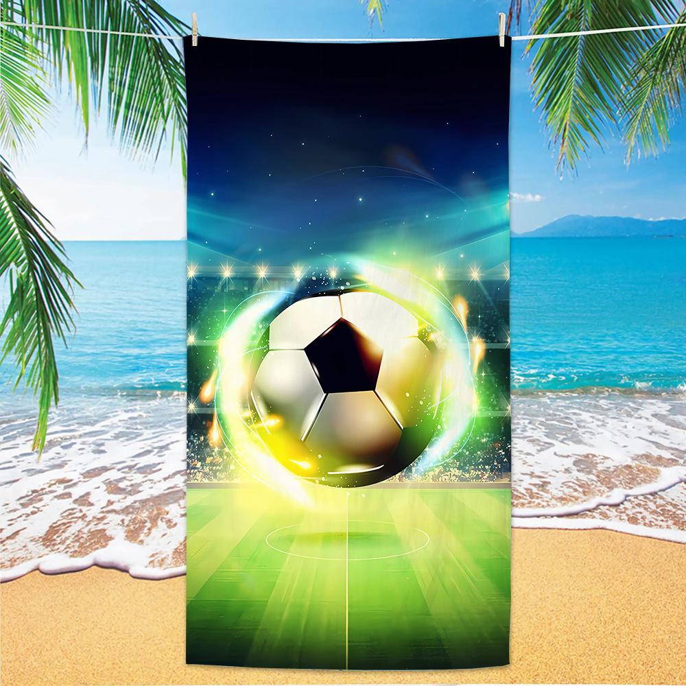 New Football Beach Towel World Cup Theme Microfiber Beach Towel Adult Large Beach Towel