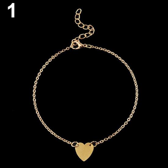 Женщины Любовь Сердце Лодыжки Браслет Браслет Пляжные Сандалии Ноги Ювелирные Изделия