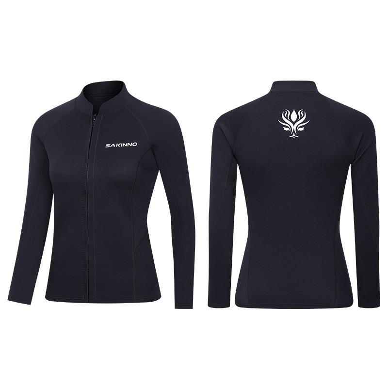 Unisex Long Sleeve Neoprene Wetsuit Top Diving Snorkeling Surfing Swimming Warmth Windproof UV Protection