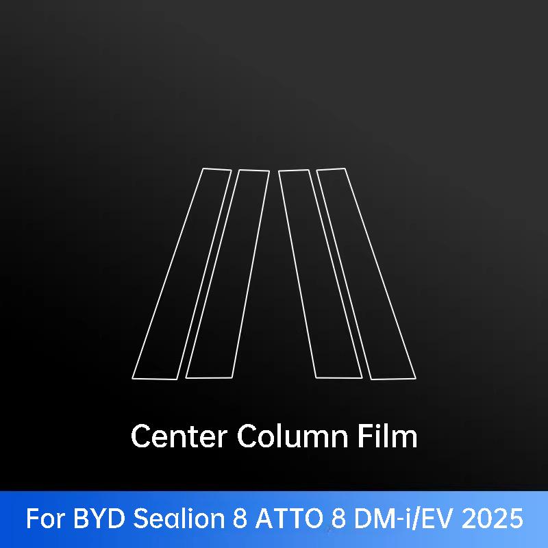 For BYD Seal U Qin L Plus Seal 6 Han EV DM-i ATTO 2 3 8 Sealion 5 6 7 8 Car Pillar B Protective Film Exterior Accessories