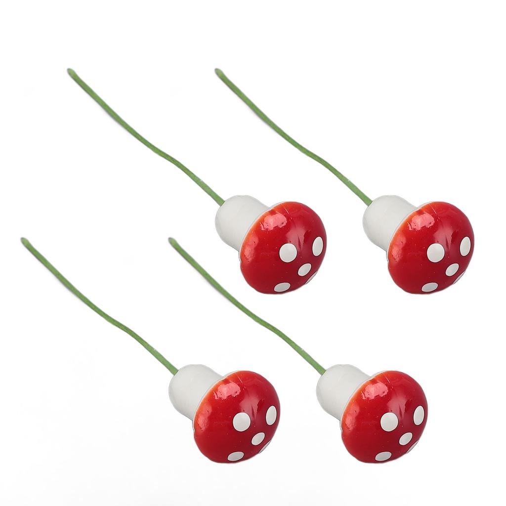 40PCS Mushroom Miniature Decoration Plastic Mushroom Pot Micro Landscape Decoration