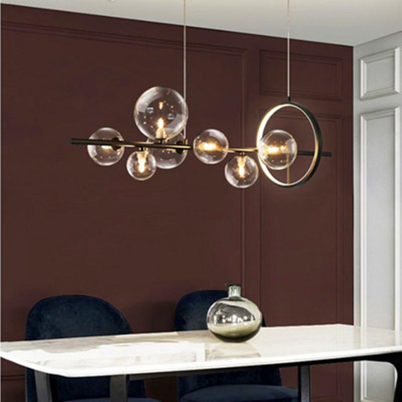 Nordic Modern Led Подвесные светильники Внутренний декор Стеклянный подвесной светильник Приспособление для украшения столовой Домашней спальни Подвеска