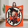Одеяло с рисунком Гоку и его сына из Dragon Ball Качественное Супертеплое Постельное белье Пледы Зимние Для путешествий В офис На улице Новинка Покрывало