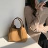 First Layer Cowhide Vegetable Basket Bag Bucket Bag Genuine Leather Women's Bag Niche Single Shoulder Crossbody Handbag