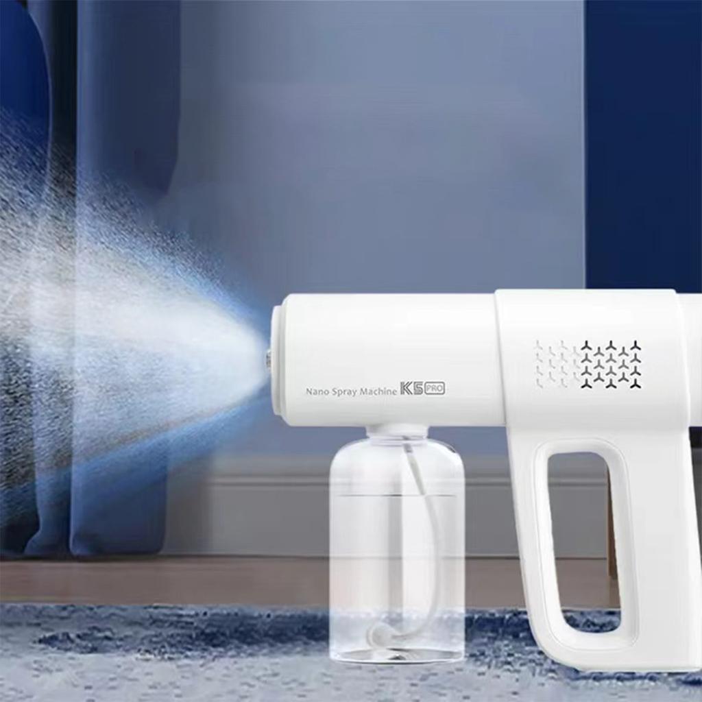 Беспроводной ручной дезинфицирующий спрей, электронный в бытовом помещении для профилактики, нано-спрей с синим светом