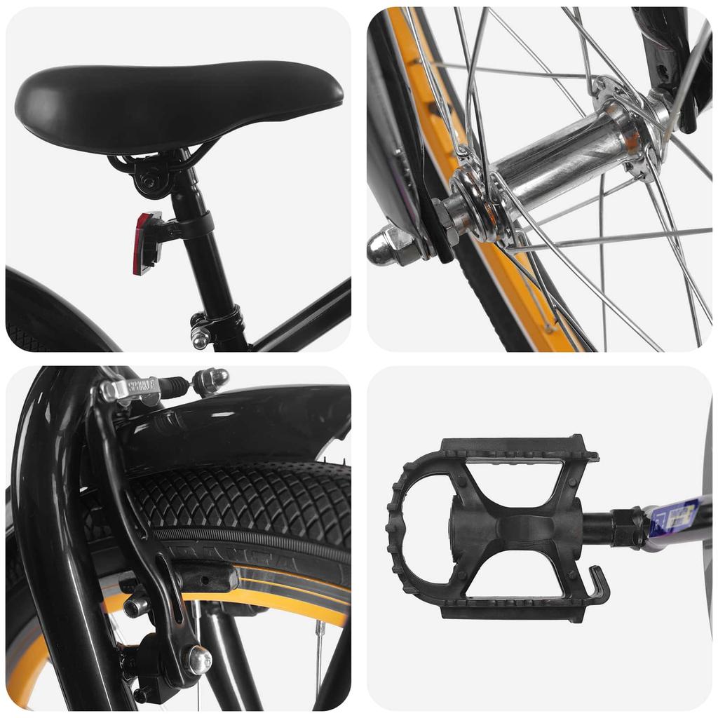 Kids  Bike 18 Inch for Ages 5 7 Black