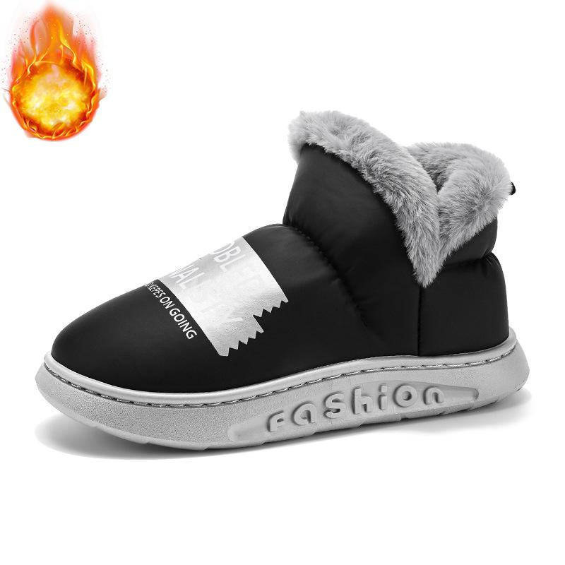 Парные зимние ботинки, новые зимние плюшевые теплые туфли на каблуке для мужчин, нескользящая платформа, мягкие, унисекс, износостойкие мужские ботильоны