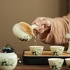 Ru kiln panda kung fu tea set simple ceramic teapot cover bowl household business gift