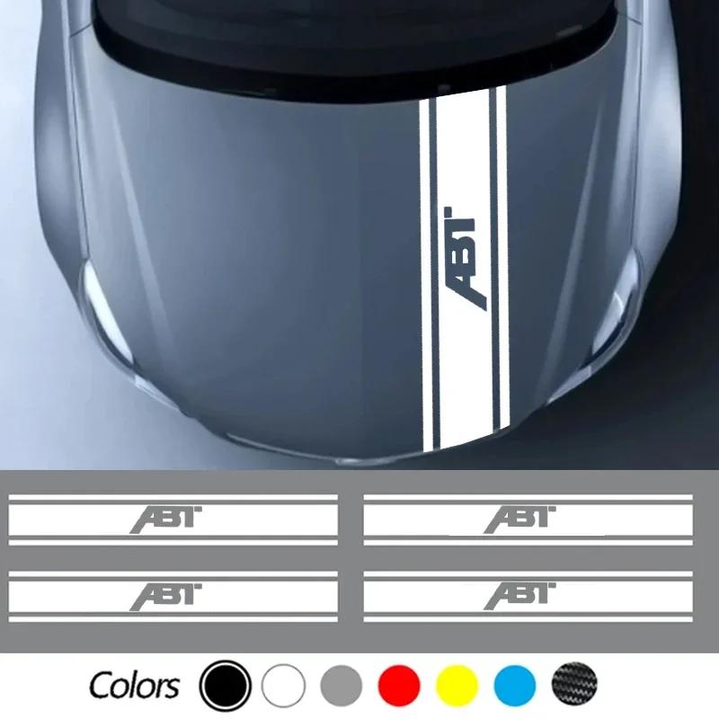 ASGBH1 Car Front Bonnet Hood Stickers Vinyl Decals Exterior for Volkswagen VW ABT Emblem Body Anti Scratch Film Stripe Accessories
