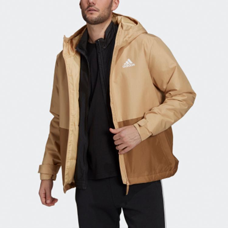 Adidas Bsc St Hooded Logo Спортивная куртка Мужские куртки Картонно-желтый GN3242