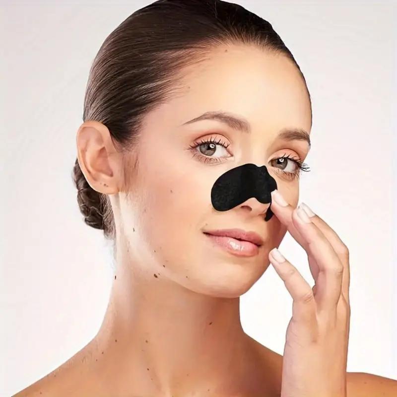 Bamboo Charcoal Blackhead Remover Nose Patches Oil Control Pore Minimizing Gentle Strips for Home Daily Skin Care
