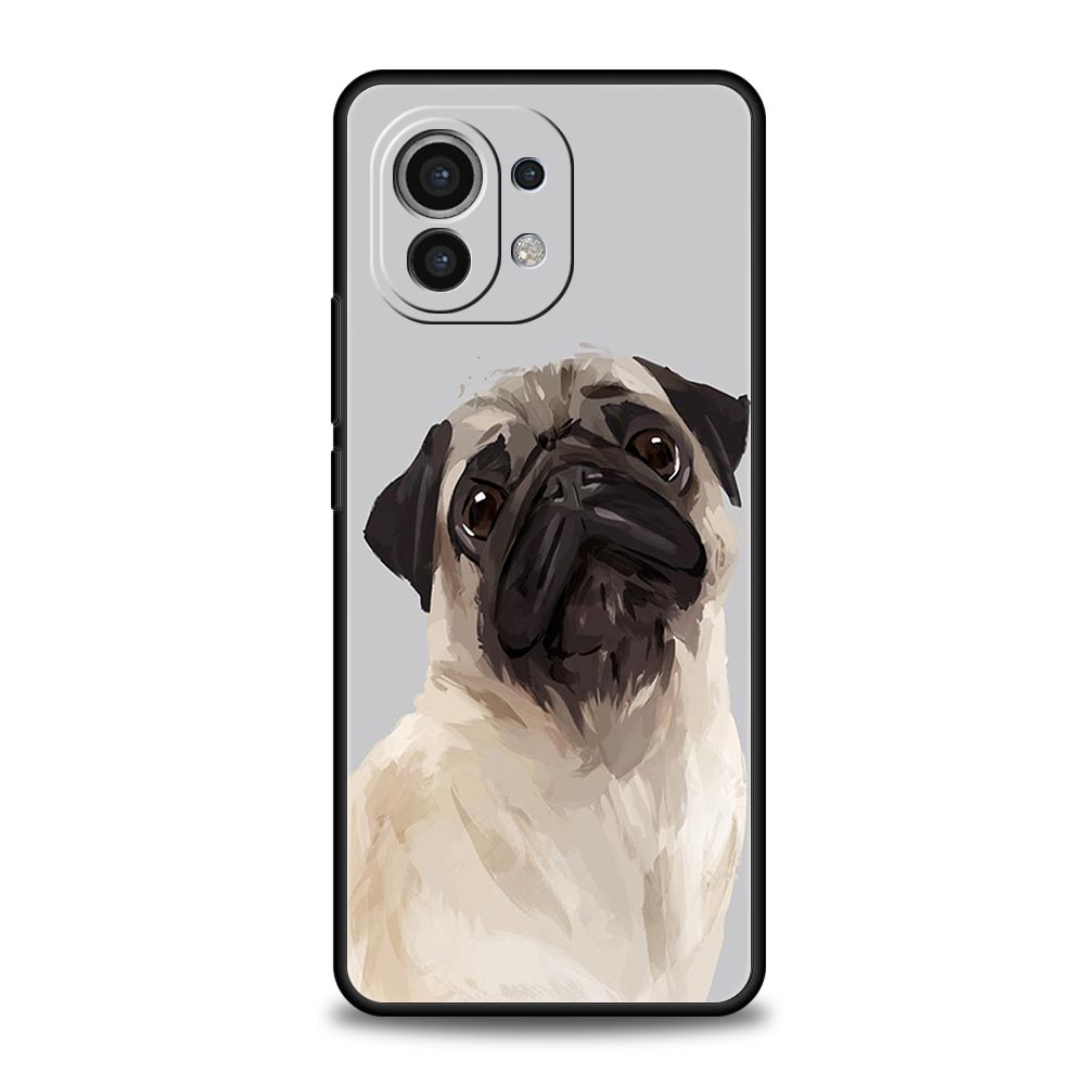 Чехол для телефона для Xiaomi Mi 15 14 14T 13T 12T Pro 12 13 11 Lite 5G 11T X6 X5 Pro Мягкий ТПУ чехол Милый Мопс Собака