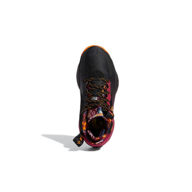 adidas D Lillard 8 Износостойкие Полувысокие Детские Баскетбольные Кроссовки Черно-Красные Кроссовки GW3862