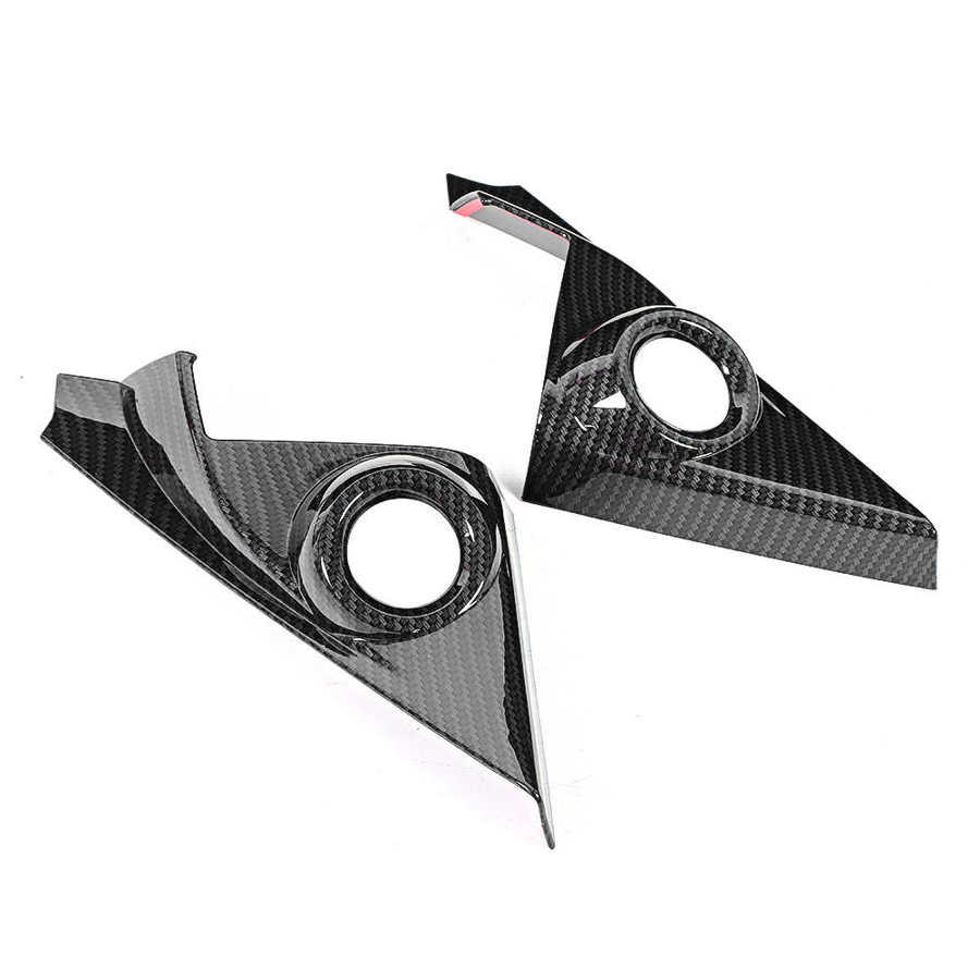 2 шт. накладка на динамик передней стойки, украшение из углеродного волокна, подходит для Honda Civic 10th 2016 2017